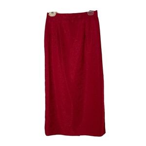 Sarah Elizabeth Polyester Red High Waist Pencil Skirt Size 8-NWT